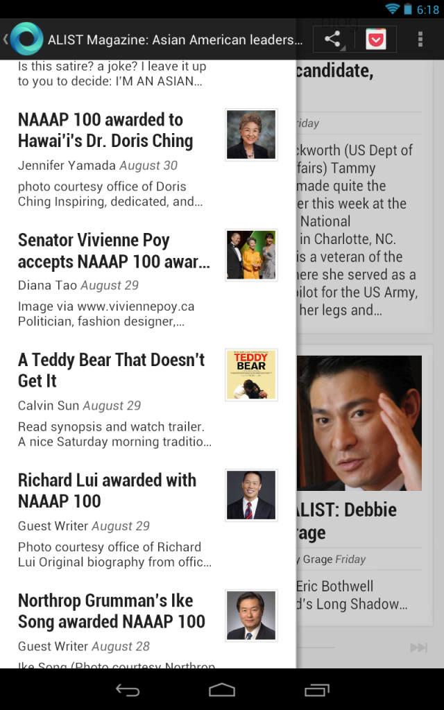 Google Currents Android Tablet